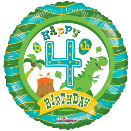 FOIL BALLOON 4TH BIRTHDAY BOY 46 CM