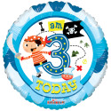 FOIL BALLOON 3RD BIRTHDAY BOY 46 CM