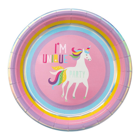 PAPER PLATE 23 CM UNICORN 8-P