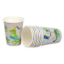 PAPER CUPS DINOSAUR 8-P