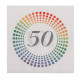 Papir servietter 50.år Fødselsdag.
