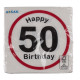 Papir servietter 50.år Fødselsdag.