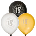 BALLOONS 12" 18TH BIRTHDAY 6-P
