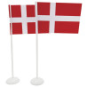 Bordflag 6 stk. papirflag på hvid plastfod