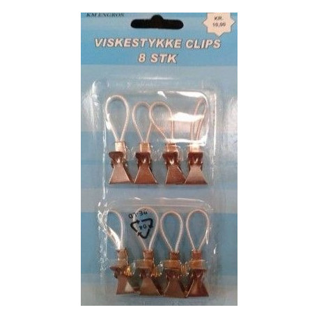 Viskestykke Clips 8 stk. på display - KUN 3,95,-