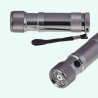 LED Lommelygte i Sort Metal med 8 dioder og rød laser  LED - 213