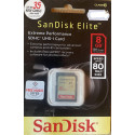 SanDisk Elite Extreme SDHC  UHC-1 Card 8.GB