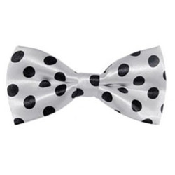 Hvid Mønstret Børnebutterfly med Sorte Prikker