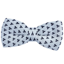 Hvid/Sort Mønstret Strikket Butterfly