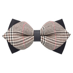 Sort/Brun/Rød Mønstret Dobbelt Butterfly