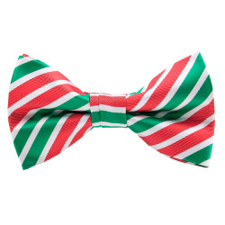 Grøn/Rød/Hvid Stribet Julebutterfly