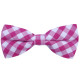 Pink/Hvid Mellem Ternet Butterfly