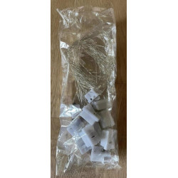 LED Wire på 1.m med 10.LED Lys & med flere lys funktioner og nye batterier Warm Hvid