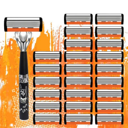 Premium vintage-manuelt barbersæt med ultra-skarp 6-lags klinge