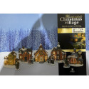Huminated Christmas Village med LED lys 220.V & 9 dele