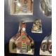 Huminated Christmas Village med LED lys 220.V & 9 dele