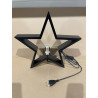 Bord Lampe med stor Jule Stjerne i sort