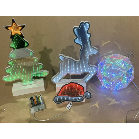 Jule Pakken med 4 Lys Deco med led lys