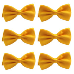 Ensfarvede Sløjfebånd, Polyestervævede Butterfly i flot Gul farve