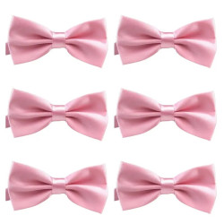 Ensfarvede Sløjfebånd, Polyestervævede Butterfly i flot Pink-Rød farve