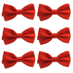 Ensfarvede Sløjfebånd, Polyestervævede Butterfly i knald - Rød farve