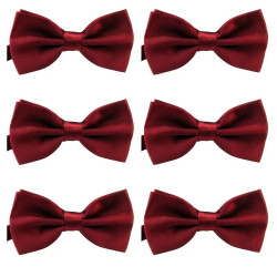 Ensfarvede Sløjfebånd, Polyestervævede Butterfly i flot Bourgonge farve