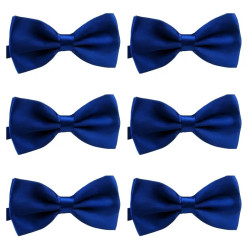 Ensfarvede Sløjfebånd, Polyestervævede Butterfly i flot Konge Blå  farve