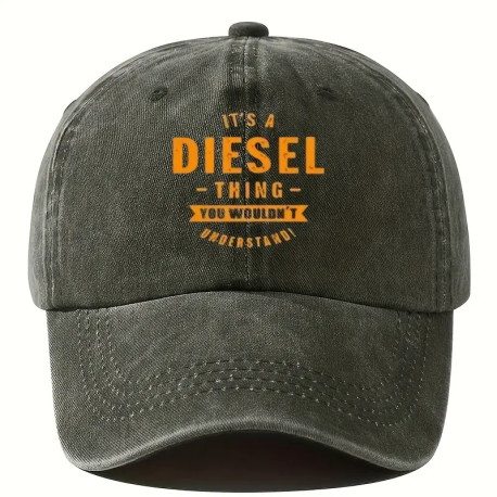 Vintage unisex baseball cap med justerbar rem i farven Militær grøn