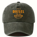 Vintage unisex baseball cap med justerbar rem i farven Militær grøn