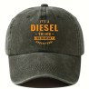 Vintage unisex baseball cap med justerbar rem i farven Militær grøn