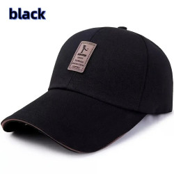 Åndbar / Justerbar Polyester Baseballkasket med Spænde i sort