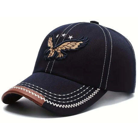 Elegant Baseballkasket med Ørn logo i høj kvalitet i farven Marine Blå