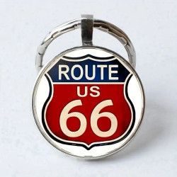 US Route 66 - Elegante Zink Legering Nøglering - 33