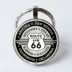 US Route 66 - Elegante Zink Legering Nøglering - 35