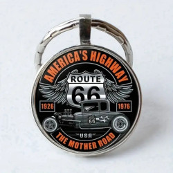 US Route 66 - Elegante Zink Legering Nøglering - 37