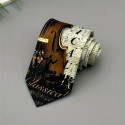 Herre Slips med Klassisk Violinprint i Stilfuld Polyester