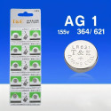 AG1 Batteri LR621 364 Ur batterier, 1,55V - PÅ TILBUD