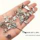 100 stk ass Metal Blandede Charms til DIY Vintage til Armbånd & Halskæde