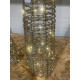 1 sæt Super flotte Metal Led Jule Træer I Gold Med glimmer.