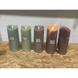 5 store Led blok lys fra La Vida I ren stearinlys