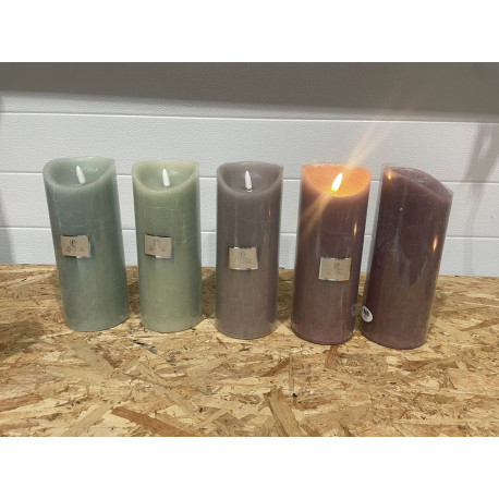 5 store Led blok lys fra La Vida I ren stearinlys