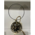 Super fin LED jule Deco i Oval Glas med led på Metal ring