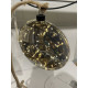 Super fin LED jule Deco i Oval Glas med led på Metal ring