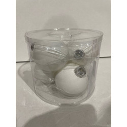 1 pakke med 6 stk 8 cm Jule kugler i ægte Glas