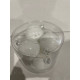 1 pakke med 6 stk 8 cm Jule kugler i ægte Glas