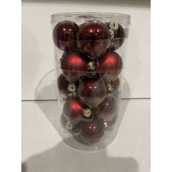 1 pakke med 20 stk 6 cm Jule kugler i ægte Glas