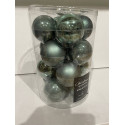 1 pakke med 16 stk 8 cm Jule kugler i ægte Glas