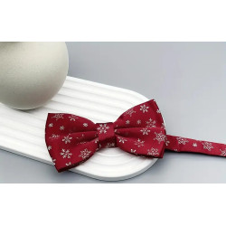 Herrens Jule butterfly i flot Rød farve med Snefnug.