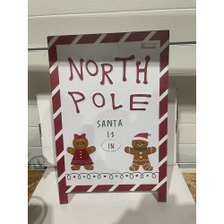 Kæmpe Jule Metal Skilt til at stå oprejst