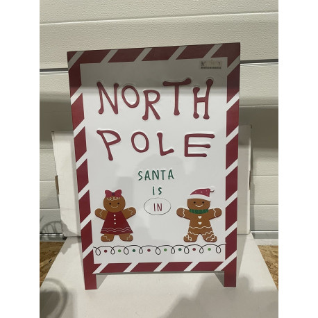 Kæmpe Jule Metal Skilt til at stå oprejst